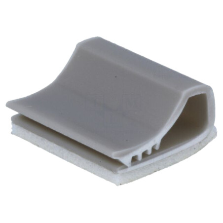Baze pentru coliere de strângere autoadezive; PVC; gri