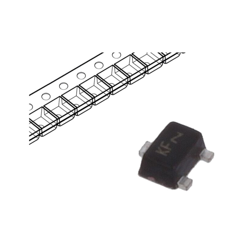 Tranzistor: P-MOSFET; unipolar; -20V; -0,57A; 0,45W; SOT723 Tranzistor: P-MOSFET; unipolar; -20V; -0,57A; 0,45W; SOT723