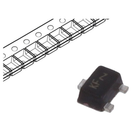 Tranzistor: P-MOSFET; unipolar; -20V; -0,57A; 0,45W; SOT723