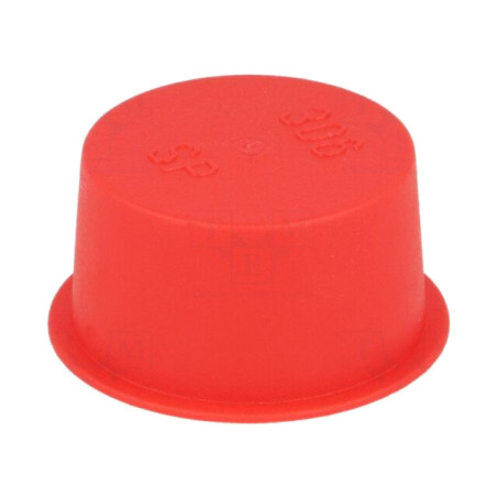 Capac de protecţie; Corp: roşie; Diam.ext: 47,4mm; H: 19mm; LDPE