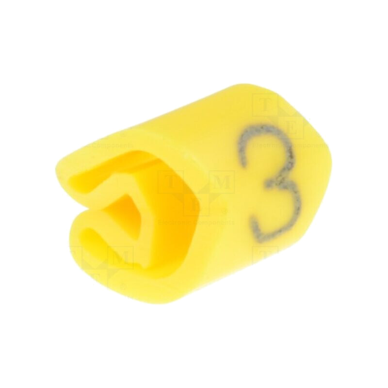 Markere; Marcaj: 3; 3÷5mm; PVC; galbenă; -30÷80°C; prin orificiu Markere; Marcaj: 3; 3÷5mm; PVC; galbenă; -30÷80°C; prin orificiu