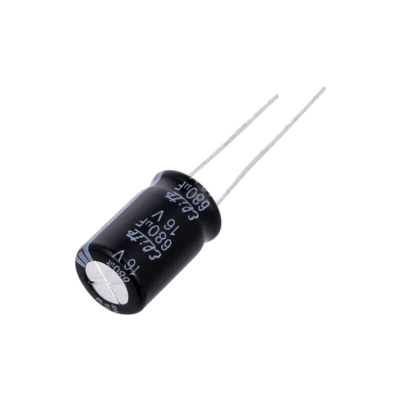 Condensator: electrolitic; THT; 680uF; 16VDC; Ø10x16mm; Raster: 5mm Condensator: electrolitic; THT; 680uF; 16VDC; Ø10x16mm; Raster: 5mm