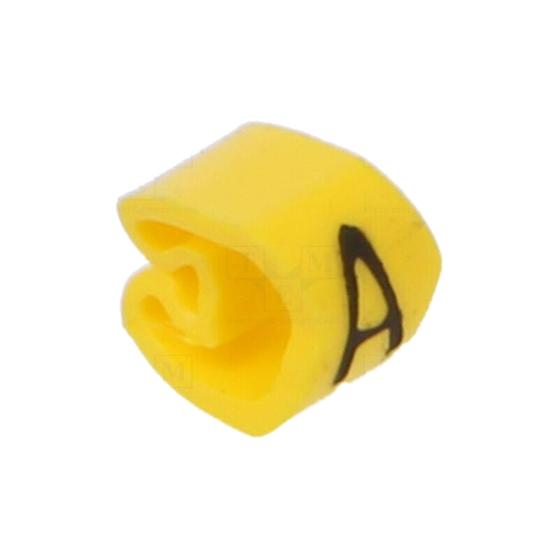 Markere; Marcaj: A; 2,5÷5mm; PVC; galbenă; -30÷80°C; prin orificiu Markere; Marcaj: A; 2,5÷5mm; PVC; galbenă; -30÷80°C; prin orificiu