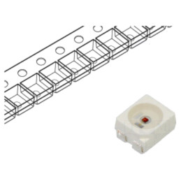 LED; portocalie; SMD; 3528,PLCC4; 1000÷1800mcd; 1,6÷2,6VDC; 120°