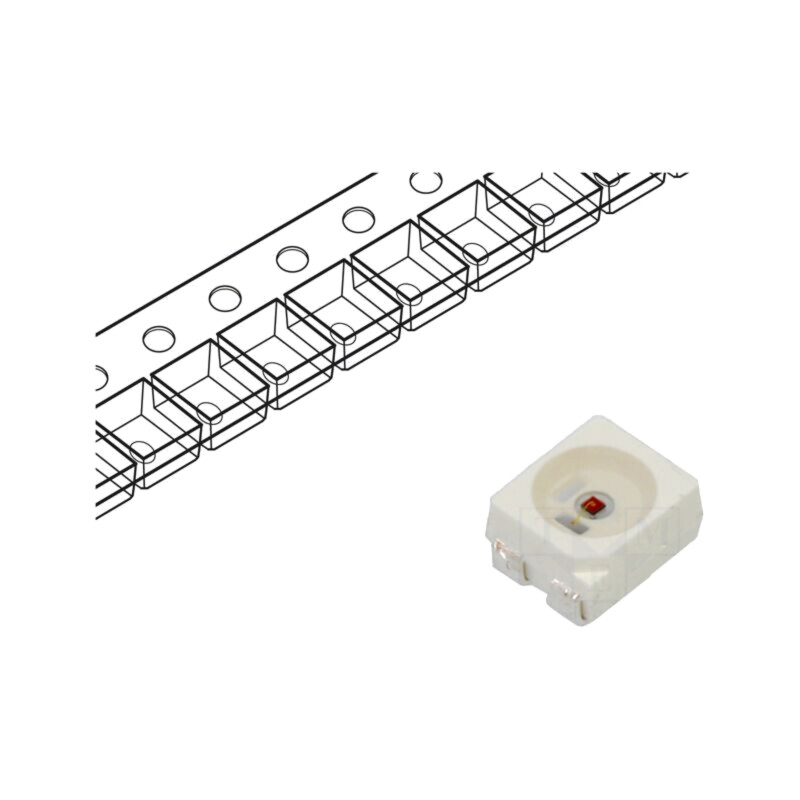 LED; portocalie; SMD; 3528,PLCC4; 1000÷1800mcd; 1,6÷2,6VDC; 120° LED; portocalie; SMD; 3528,PLCC4; 1000÷1800mcd; 1,6÷2,6VDC; 120°
