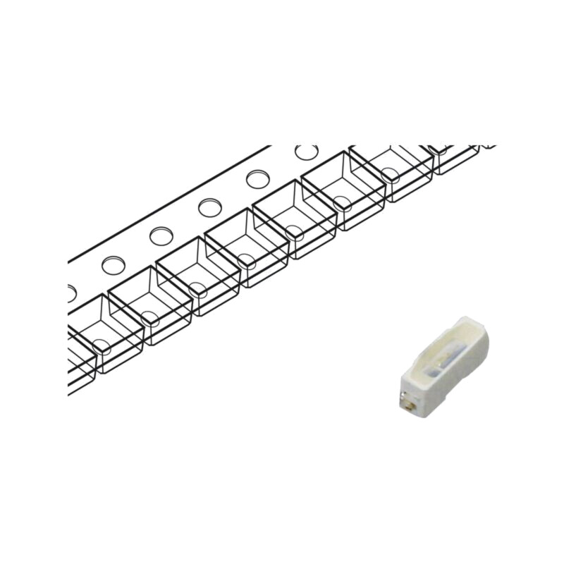LED; albastru; SMD; PLCC2; 150÷350mcd; 2,8÷3,6VDC; 3x1x1,25mm; 120° LED; albastru; SMD; PLCC2; 150÷350mcd; 2,8÷3,6VDC; 3x1x1,25mm; 120°
