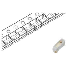 LED; galbenă; SMD; PLCC2; 400÷600mcd; 1,6÷2,4VDC; 3x1x1,25mm; 120°