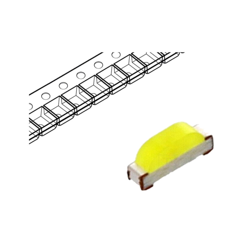 LED; alb rece; SMD; 0802; 300÷500mcd; 6500-15000K; 120°; 20mA