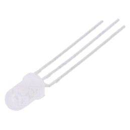 LED; roşie/galben-verde; 5mm; 60°; Parte frontală: convex