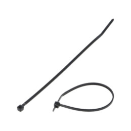 Colier de strângere; L: 142mm; W: 2,5mm; neagră; poliamidă; 80N