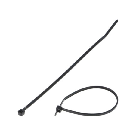 Colier de strângere; L: 142mm; W: 2,5mm; neagră; poliamidă; 80N