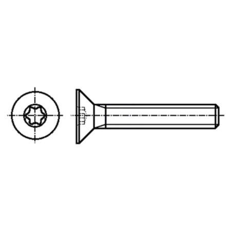 Şurub; M2,5x6; Cap: îngropat; Torx®; TX08; oțel inoxidabil A2
