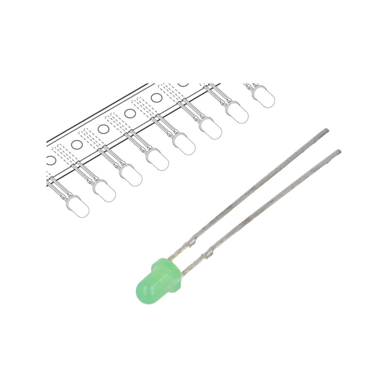 LED; galben-verde; 3mm; 10÷15(typ)-20mcd; 30°; 1,8÷2,4VDC LED; galben-verde; 3mm; 10÷15(typ)-20mcd; 30°; 1,8÷2,4VDC
