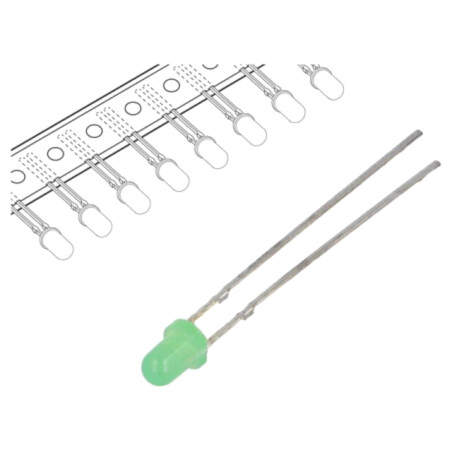 LED; galben-verde; 3mm; 10÷15(typ)-20mcd; 30°; 1,8÷2,4VDC