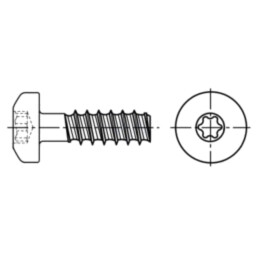Şurub; pt.plastic; 2,5x8; Cap: cap rotund; Torx® PLUS; 8IP