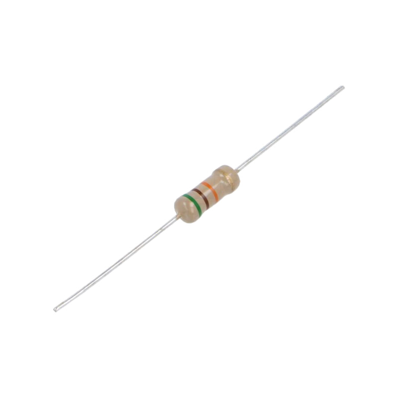 Rezistor: carbon; THT; 51kΩ; 1W; ±5%; Ø0,7x25mm; Ø5x12mm; axial