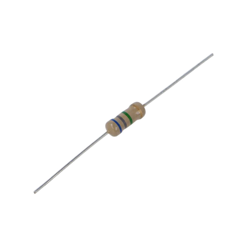 Rezistor: carbon; THT; 6,8MΩ; 1W; ±5%; Ø0,7x25mm; Ø5x12mm; axial Rezistor: carbon; THT; 6,8MΩ; 1W; ±5%; Ø0,7x25mm; Ø5x12mm; axial