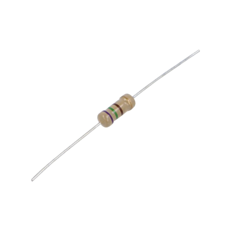 Rezistor: carbon; THT; 750Ω; 1W; ±5%; Ø0,7x25mm; Ø5x12mm; axial Rezistor: carbon; THT; 750Ω; 1W; ±5%; Ø0,7x25mm; Ø5x12mm; axial
