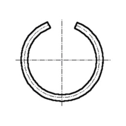 Inel de blocare; oţel elastic; 14mm; BN 826; Inel: interior