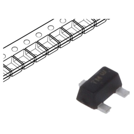 Tranzistor: P-MOSFET; unipolar; -20V; -0,76A; 313mW; SC89