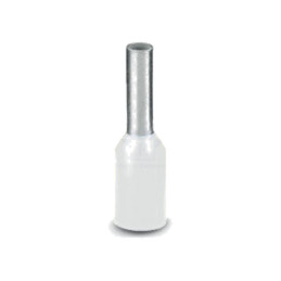 Vârf: tub de capăt; izolată; cupru; 0,5mm2; Lung.capăt: 6mm; albă