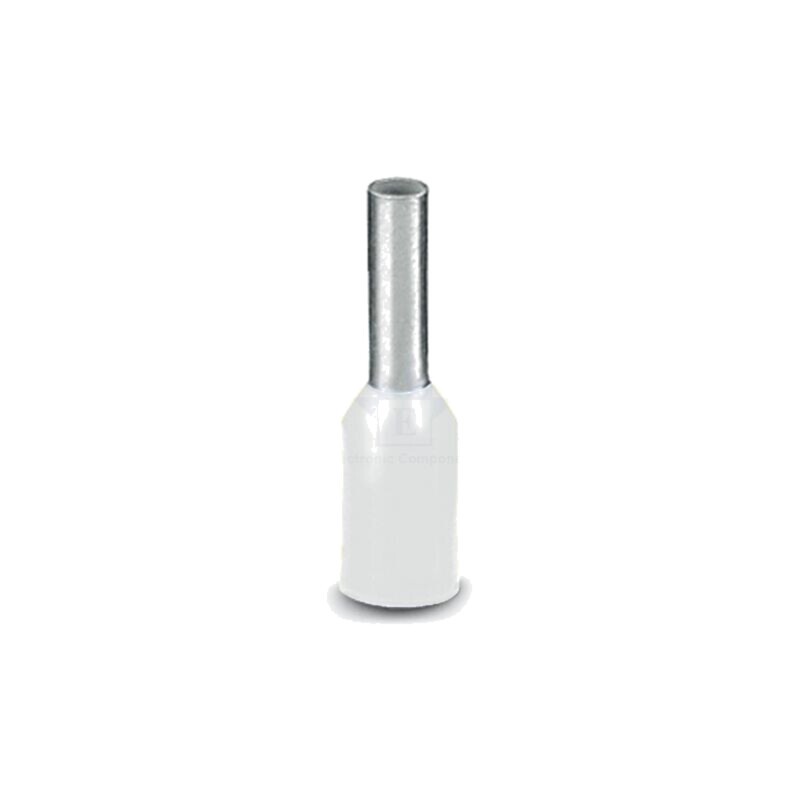 Vârf: tub de capăt; izolată; cupru; 0,5mm2; Lung.capăt: 6mm; albă Vârf: tub de capăt; izolată; cupru; 0,5mm2; Lung.capăt: 6mm; albă
