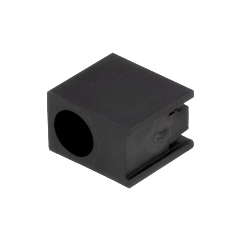 Carcasă diodă LED; 3mm; poliamidă; în unghi; neagră; UL94V-2 Carcasă diodă LED; 3mm; poliamidă; în unghi; neagră; UL94V-2