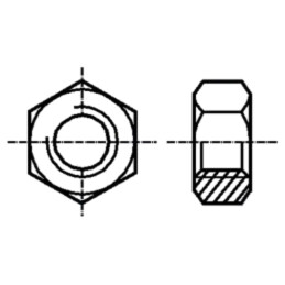 Piuliţă; hexagonală; M4; 0,7; alamă; 7mm; BN 504; DIN 934; ISO 4032