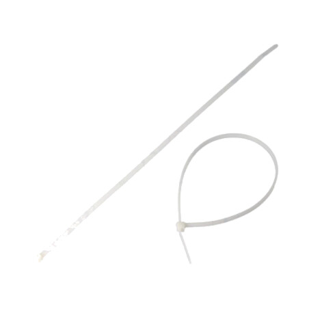 Cable tie; lumiscent; L: 200mm; W: 4.6mm; white; polyamide