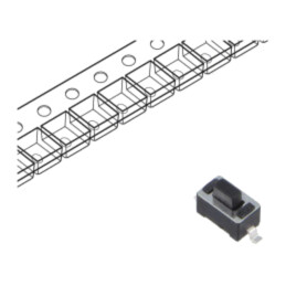 Microîntrerupător TACT; SPST; Poz: 2; 0,05A/12VDC; SMT; 1,27N; 5mm