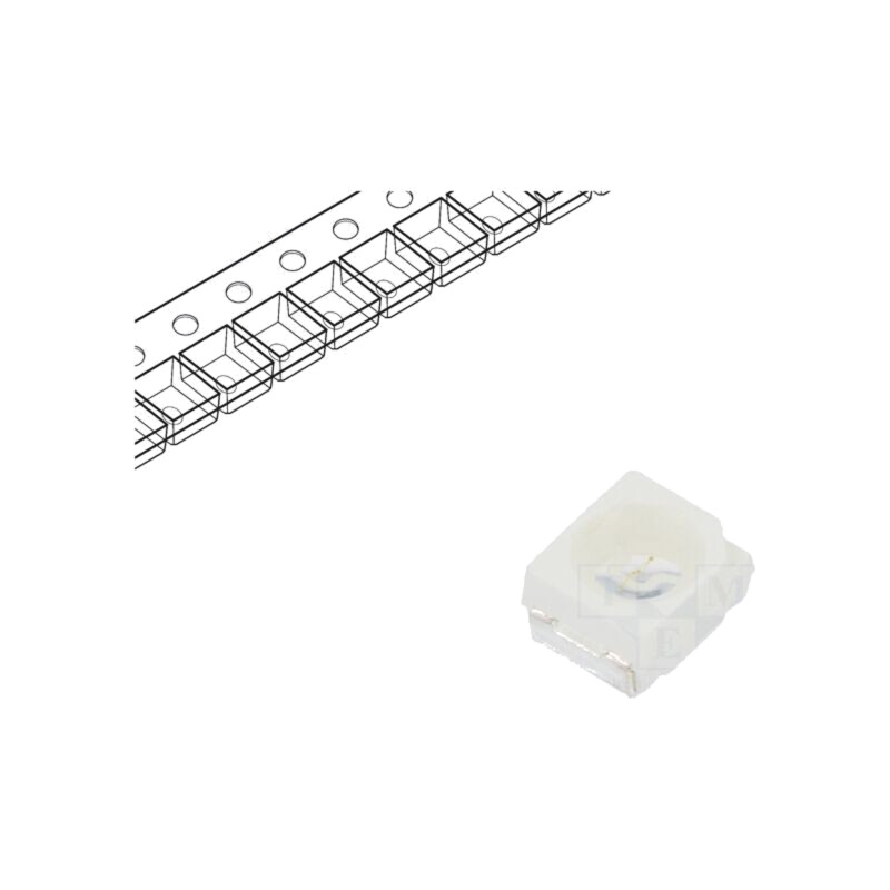 LED; albastru; SMD; 3528,PLCC2; 200÷650mcd; 2,8÷3,5VDC; 120°; 20mA LED; albastru; SMD; 3528,PLCC2; 200÷650mcd; 2,8÷3,5VDC; 120°; 20mA