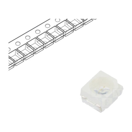 LED; albastru; SMD; 3528,PLCC2; 200÷650mcd; 2,8÷3,5VDC; 120°; 20mA
