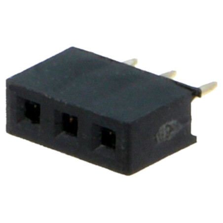 Conector: şiruri pini; soclu; mamă; PIN: 3; drept; THT; 2mm; 1x3