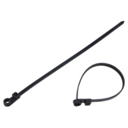 Colier de strângere; cu lame de fixare; L: 200mm; W: 4,6mm; neagră
