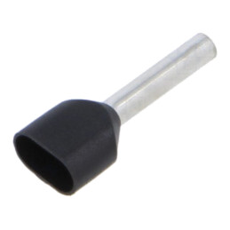 Vârf: tub de capăt; izolată,dublă; cupru; 1,5mm2; 12mm; cositorit