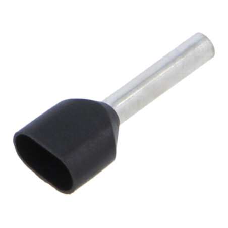 Vârf: tub de capăt; izolată,dublă; cupru; 1,5mm2; 12mm; cositorit