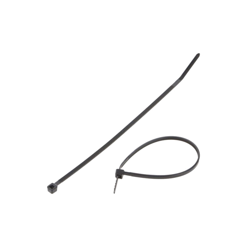 Colier de strângere; L: 142mm; W: 2,5mm; neagră; poliamidă; 80N