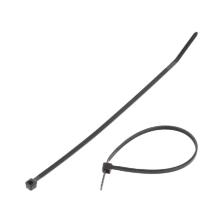 Colier de strângere; L: 142mm; W: 2,5mm; neagră; poliamidă; 80N
