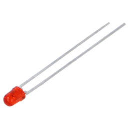 LED; roşie; 3mm; 8,7÷29mcd; 45°; Parte frontală: convex; 2÷2,6VDC