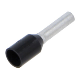 Vârf: tub de capăt; izolată; cupru; 1,5mm2; Lung.capăt: 8mm; neagră