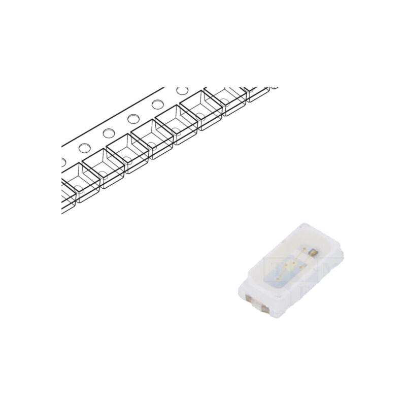 LED; verde; SMD; 3014,PLCC2; 1000÷2300mcd; 2,8÷3,5VDC; 3x1,4x0,7mm LED; verde; SMD; 3014,PLCC2; 1000÷2300mcd; 2,8÷3,5VDC; 3x1,4x0,7mm