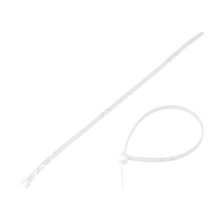 Cable tie; lumiscent; L: 200mm; W: 3.6mm; white; polyamide