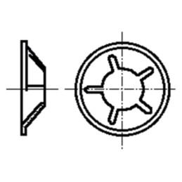 Rondea de protecţie; oţel elastic; 1mm; BN 833