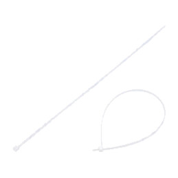 Cable tie; lumiscent; L: 250mm; W: 2.5mm; white; polyamide