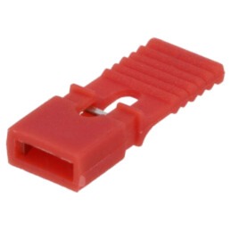 Conector: şiruri pini; jumper; mamă; 2,54mm; 1x2; roşie