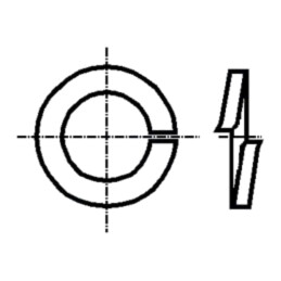 Şaibă; elastică; M6; D11,8mm; h1,6mm; oţel elastic; DIN 127A