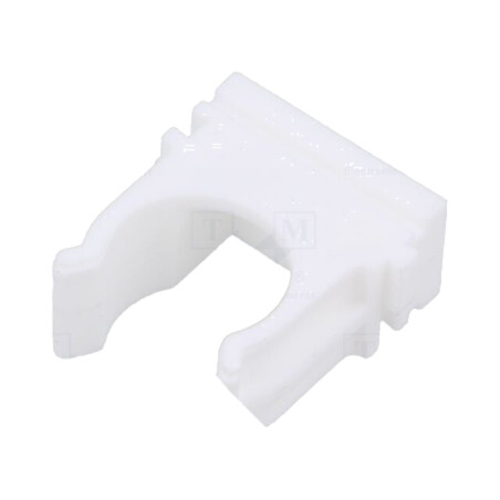 Suport de fixare; polietilenă; FlexiPipe; albă; Dimensiune: 16