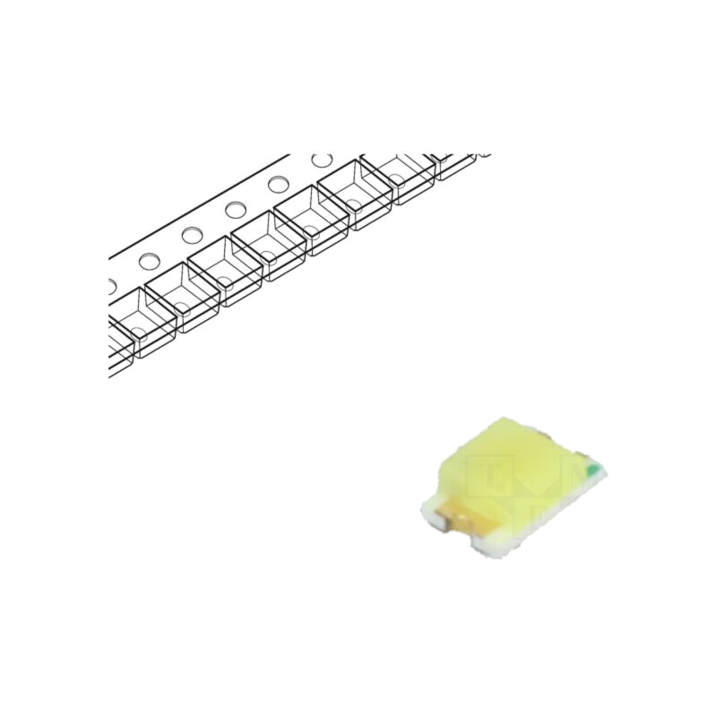 LED; alb rece; SMD; 0805; 400÷900mcd; 140°; 20mA; 2,6÷3,5VDC