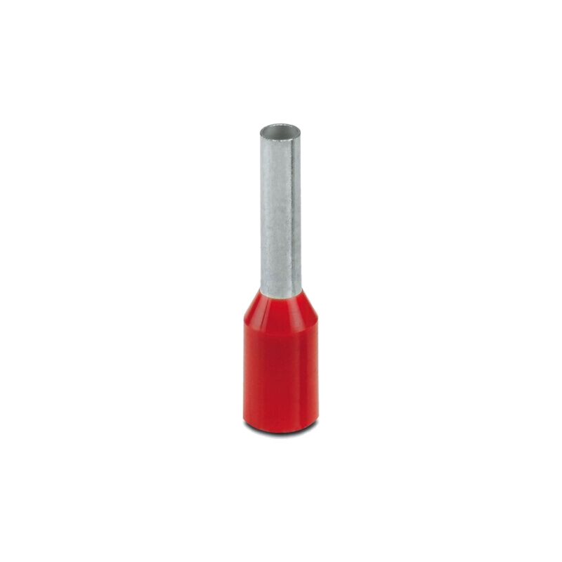 Vârf: tub de capăt; izolată; cupru; 1,5mm2; Lung.capăt: 8mm; roşie