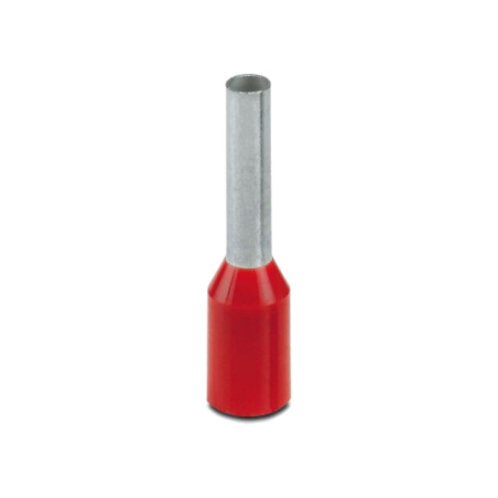 Vârf: tub de capăt; izolată; cupru; 1,5mm2; Lung.capăt: 8mm; roşie